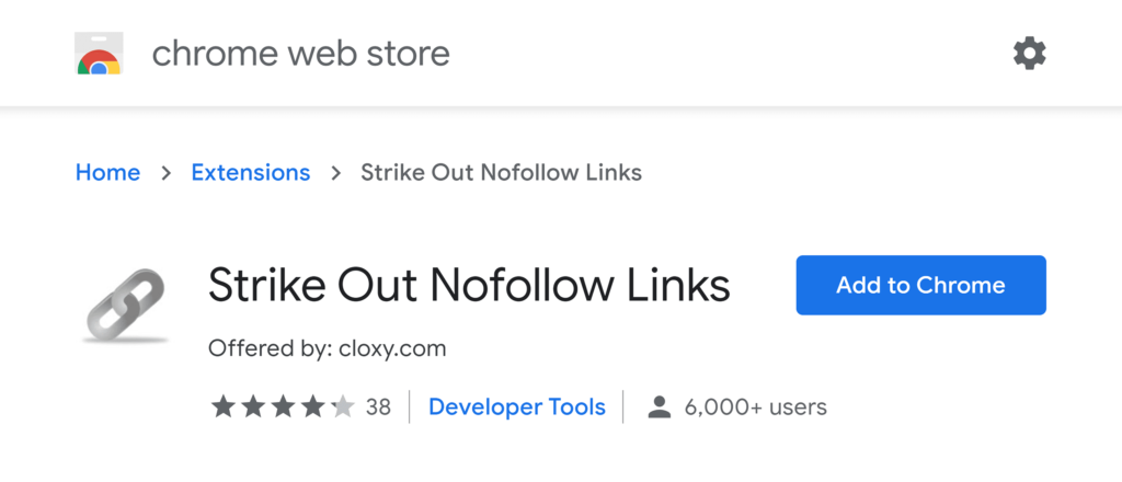 Strike Out Nofollow Links