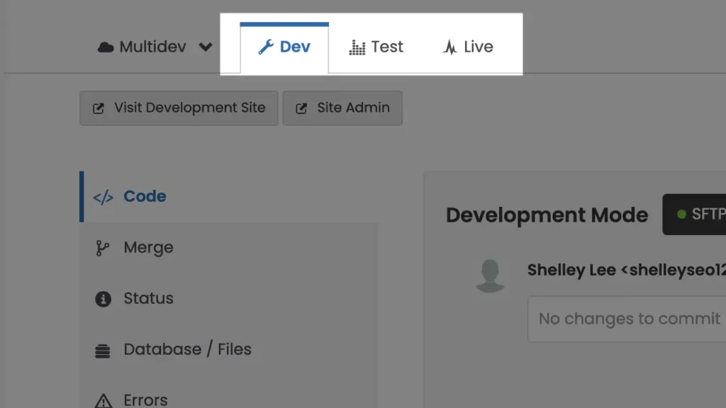 pantheon dev test live mode