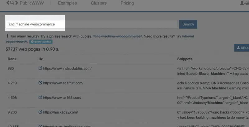 www public search operator